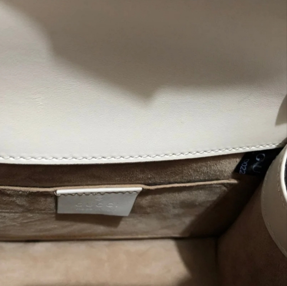 Gucci White Mini Bag with Gold and Red-Blue Accents - Picture 5 of 9